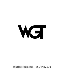wgt typography letter monogram logo design