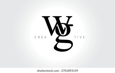 WGwg Elegant Serif Monogram Logo – Luxury Lowercase Typographic Lettermark for Modern Branding