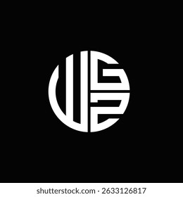 WGZ logo WGZ icon WGZ monogram WGZ letter minimalist Circle flat Unique modern abstract logo design.
