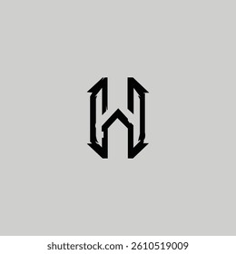  WH creative vector logo illustration design