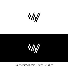 WH, HW letter modern branding logo