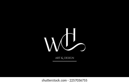 WH, HW, W, H abstract letters logo monogram