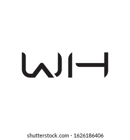 WH initial letter logo template vector icon design