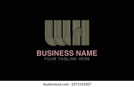 WH initial logo | initial based abstract modern minimal creative logo, vector template image. luxury logotype , real estate homie . typography . initials 