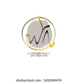 wh initial logo vector, initial brand name, company logo design