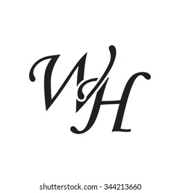 WH initial monogram logo