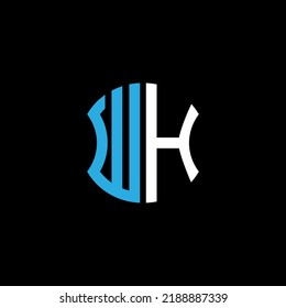 WH letter logo creative design with vector graphic, Abc simple and modern logo design.