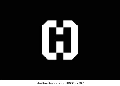 WH letter logo design on luxury background. HW monogram initials letter logo concept. WH icon design. HW elegant and Professional letter icon design on black background. WH HW