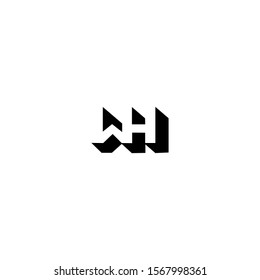WH Letter Logo Design Template