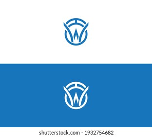 Monograma del vector de resumen del diseño del logotipo de WH. Letras de icono creativas modernas W H