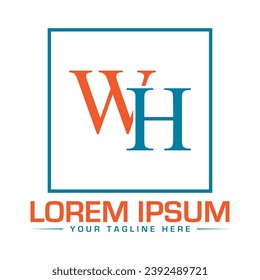 WH Logo Design Creative and Professional Logo Design