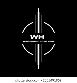 WH logo design, WH simple and modern logo. WH luxurious alphabet design