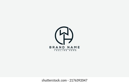 WH Logo Design Template Vector Graphic Branding Element.