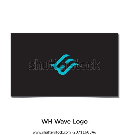 WH WAVE LOGO DESIGN VECTOR