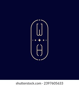 WH Hochzeit liegt Monogramm mit hochwertigem professionellem Design, das gut in allen Printmedien drucken wird
