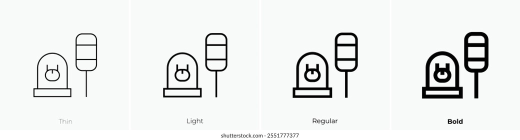 whack a mole icon. Thin, Light Regular And Bold style design isolated on white background