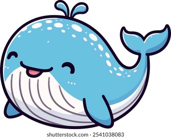 whale animal cute vector ocean