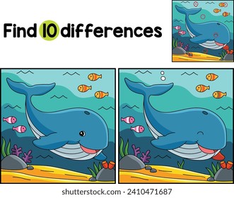  Whale Animal Find The Differences