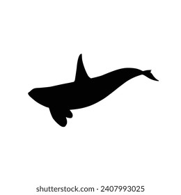 Whale animal icon. Ocean aquatic mammal. Sea Animal blue whale floating Underwater. humpback whale silhouette design. sea mammal animal sign