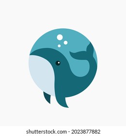 Whale Animal Ocean Sea Logo Icon Symbol