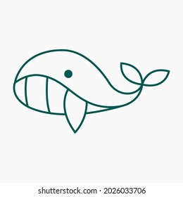 Whale Animal Ocean Sea Logo Icon Symbol