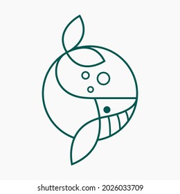 Whale Animal Ocean Sea Logo Icon Symbol