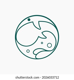 Whale Animal Ocean Sea Logo Icon Symbol