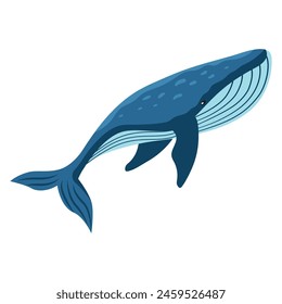 whale animal underwater isolated design