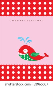 whale baby arrival tag