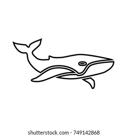 Whale black icon .