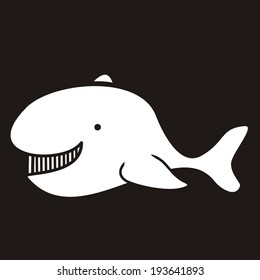 whale- black and white