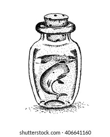 Whale in bottle 