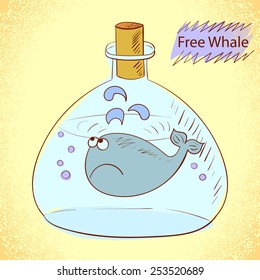 The whale in bottle