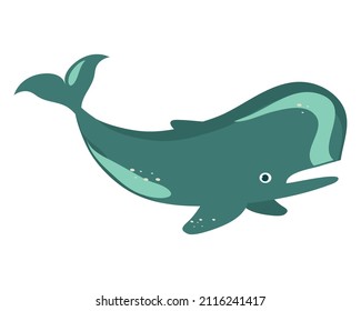 Wal-Cartoon-Symbol einzeln