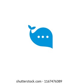 whale chat logo icon designs