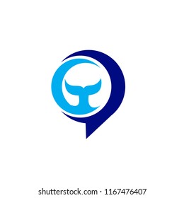 whale chat logo icon designs