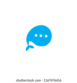 whale chat logo icon designs