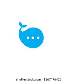 whale chat logo icon designs