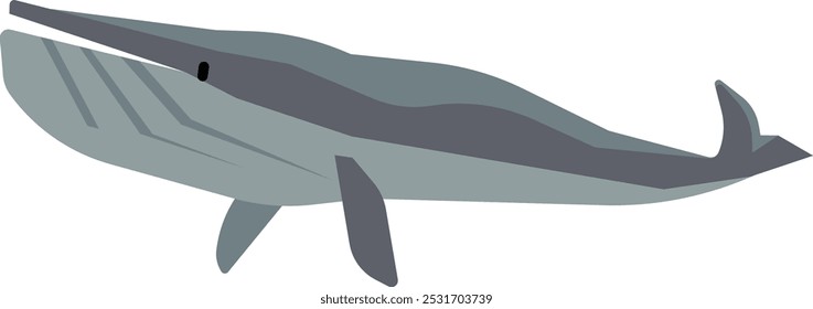 Whale color icon. Ocean animal. Marine wild fauna