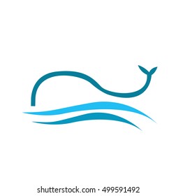 Whale. Concept fish logo