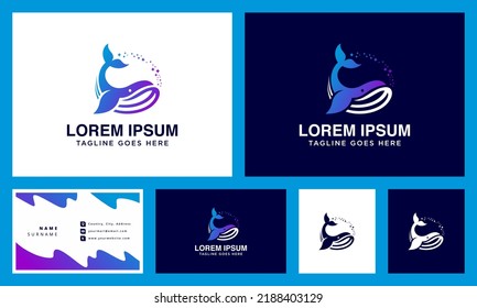 whale creative unique vector logo