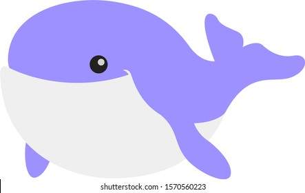 Whale Cute Vector Graphic Cartoon