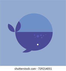 Whale design illustration.