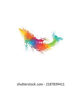 whale digital illustration shirt design print