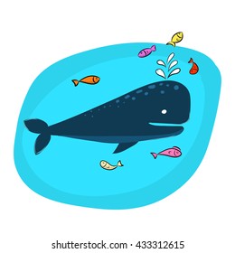 whale doodle