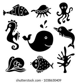 Under The Sea Clipart Black And White Images Stock Photos Vectors Shutterstock