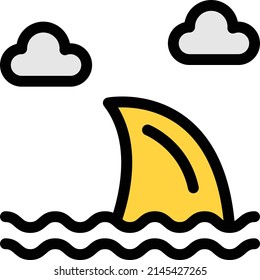 whale fish Icon isolated on white background. Vector illustration. Eps10. Vector icon for website design and app