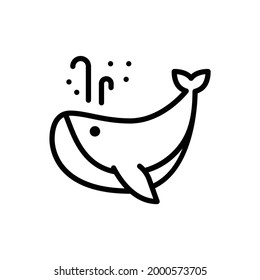 whale, fish icon vector illustration 