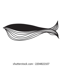 whale graphic design vector illustration, art tattoo sketch, hand draw, print use