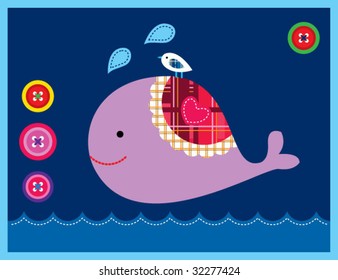 whale greeting card